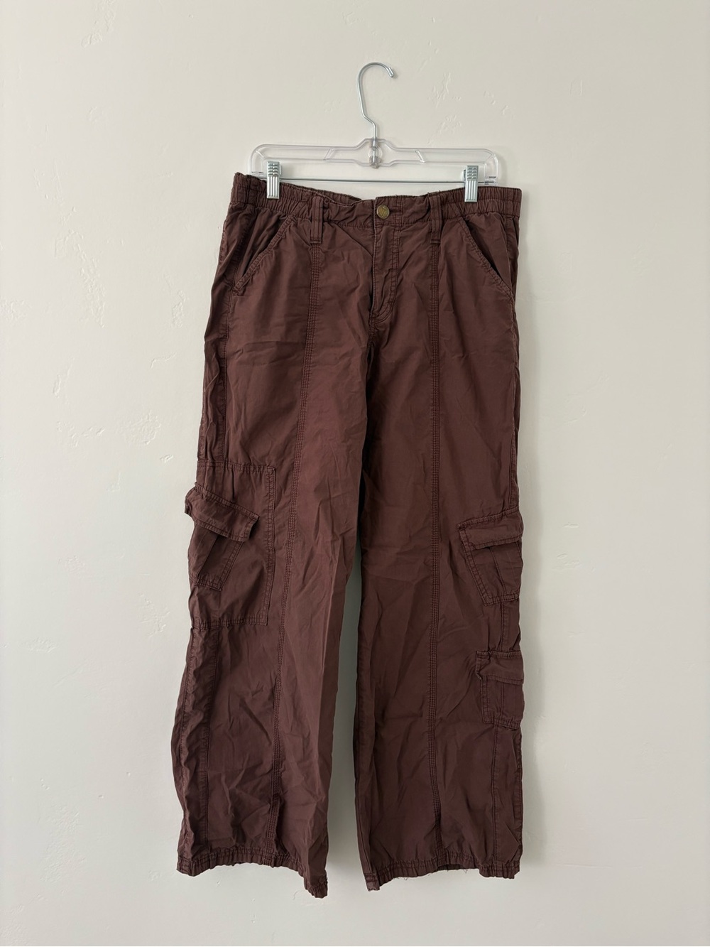 BDG Women’s Brown Cargo Pants with Utility Pockets